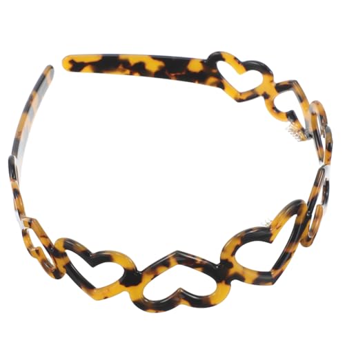 ERINGOGO Damen Haarreif mit Französischem Hohlherz Design Stilvolles Stirnband in Modischem Leopardenmuster Stylisches Haarschmuck Accessoire für Alltag und Besondere Anlässe von ERINGOGO