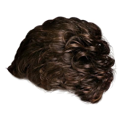 ERINGOGO Damen Kurzhaar Perücke mit Schrägem Lockig und Voluminös Modischer Haarersatz in Schwarz Braun Atmungsaktiv und Bequem für Alltag Cosplay Party und Halloween ERINGOGO Damen Kurzhaar Perücke mit Schrägem Lockig und Voluminös Modischer Haarersatz in Schwarz Braun Atmungsaktiv und Bequem für Alltag Cosplay Party und Halloween von ERINGOGO