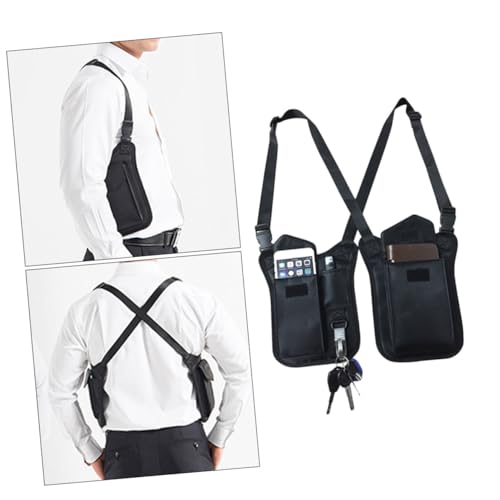 ERINGOGO Diebstahl Nylon Unterarm Schultertasche Versteckte Bauchtasche für Herren Damen mit Verstellbarem Gurt und Mehreren Fächern zur Sicheren Aufbewahrung von Schlüssel Geldbörse Handy von ERINGOGO