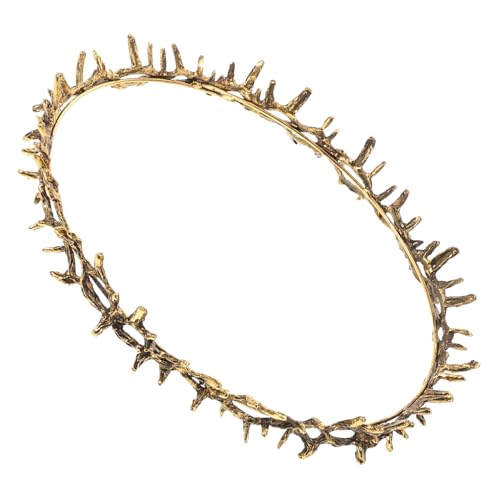 ERINGOGO Dornkrone Haarreif aus Metall Goldener Kopfschmuck für Damen und Herren Vielseitiges Party und Kostümaccessoire für Renaissance Fasching Karneval Hochzeit und Bälle von ERINGOGO