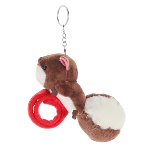 ERINGOGO Eichhörnchen Slap Armband Kuscheltier Motiv Lustiges Tierarmband Partyzubehör Weicher Stofftiergriff von ERINGOGO
