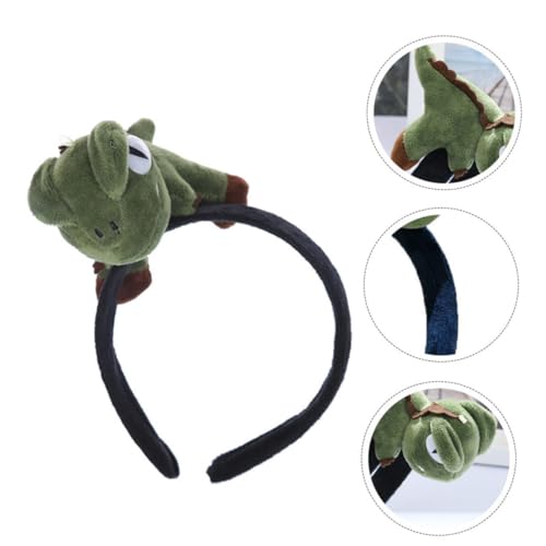 ERINGOGO Einzigartiges Dinosaurier Haarband mit Hohem Elastikanteil Modischer Cartoon Haarschmuck für Frauen und Mädchen Bequemes Stirnband für Alltag Kosmetik und Party Grün von ERINGOGO