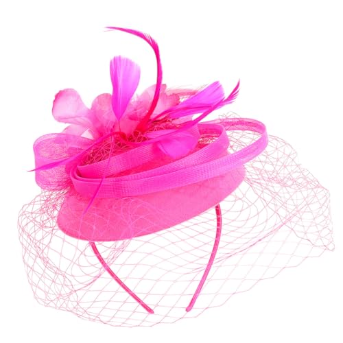 ERINGOGO Eleganter Damen Fascinator Haarclip mit Netz und Leichter Haarschmuck für Tea Party Bankett und Hochzeit Vielseitiger Kopfschmuck für Festliche Anlässe Stilvolle Cocktail Hut von ERINGOGO