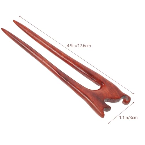 ERINGOGO Eleganter Holz haarstab Damen Retro stil Cat Design Haargabel für Stabile Duttfrisuren Robustes Haarstyling tool aus Hochwertigem Holz für Frauen und Geschenke von ERINGOGO
