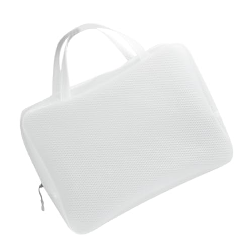 ERINGOGO Eva Mesh Kosmetiktasche Zipper Kulturbeutel Reise Waschbeutel Klein Weiß Multifunktional Makeup Organizer von ERINGOGO