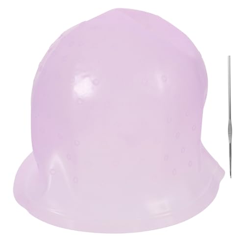 ERINGOGO Professionelle Silikon Haartönungskappe Wiederverwendbare Färbehut Mit Häkelnadel Für Salon Und Zuhause Elastische Strähnenhaube Zufälliger Farbe von ERINGOGO