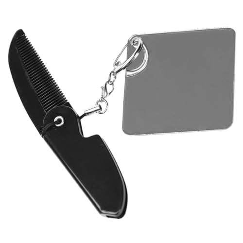 ERINGOGO Faltbarer Herren Kamm mit Feinen Zähnen Kompakt Leicht Robust Integrierter Schlüsselanhänger Platzsparend Tragbar für Reise und Alltag Praktische Aufbewahrung im Taschenformat von ERINGOGO