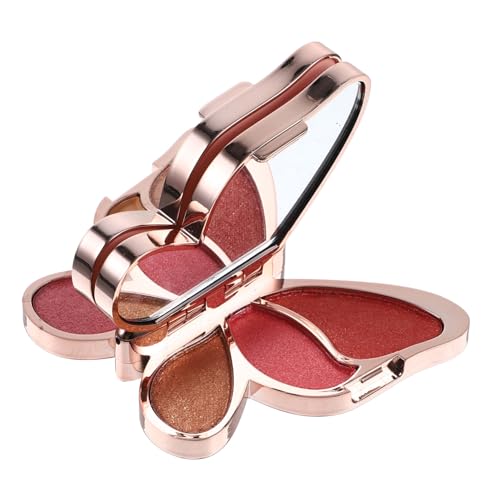 ERINGOGO Farbige Schimmernde Lidschattenpalette mit Glitzer Tragbar und Leicht Hautfreundlich für Augen und Wangen Make Up Geeignet für Hauttypen und Makeup Anfänger Zufällige Farbe von ERINGOGO