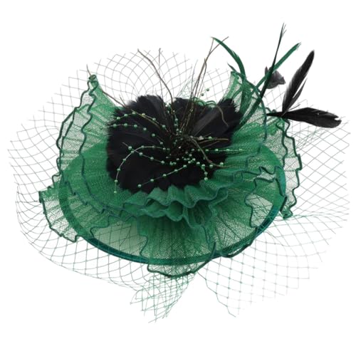ERINGOGO Fascinator Haarschmuck mit Federn Verstellbarer Haarclip und Stirnband Eleganter Kopfschmuck für Damen Geeignet für Hochzeit Teeparty und Festliche Anlässe von ERINGOGO