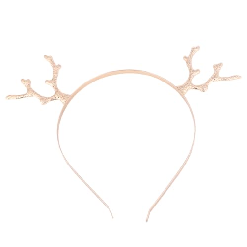 ERINGOGO Festliches Rentiergeweih Haarreif aus Metalllegierung Robustes Christmas Hairband mit Hirschgeweih Design Stilvolles Haar Hoop für Mädchen und Damen für Weihnachtsfeiern Karneval von ERINGOGO