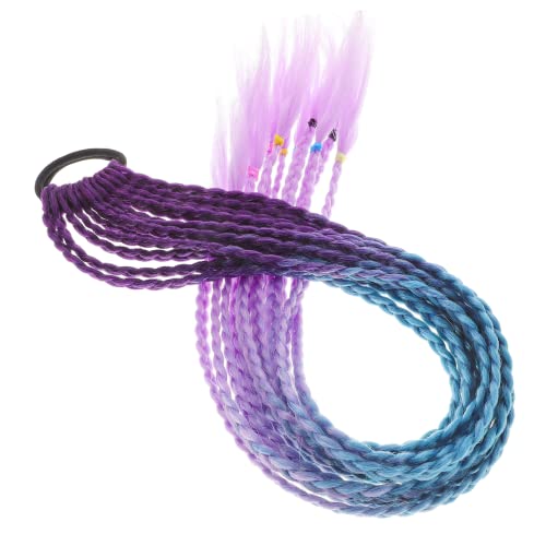 ERINGOGO Geflochtene Kinderhaarverlängerung mit Elastischem Band Leichte Bunte Zopffrisur Weiches Kunsthaar für Alltag und Cosplay Haarschmuck für Mädchen Schadstofffrei und Komfortabel von ERINGOGO