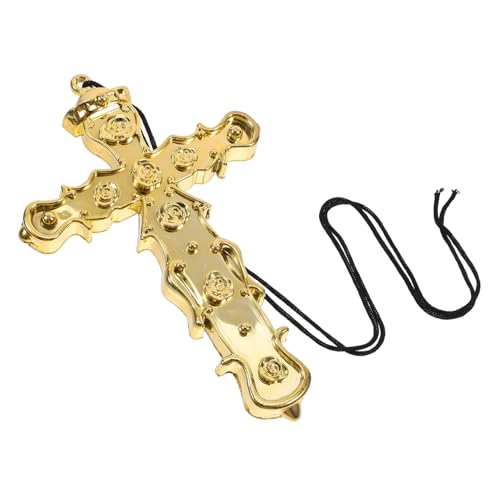 ERINGOGO Goldene Kreuzkette Kreuzkette Für Männer Halsketten Kreuzkette Für Frauen Goldkette Halskette Kreuzkette Goldkreuzkette Frauen Anhänger Silber Kruzifix Schmuck Kunststoff von ERINGOGO