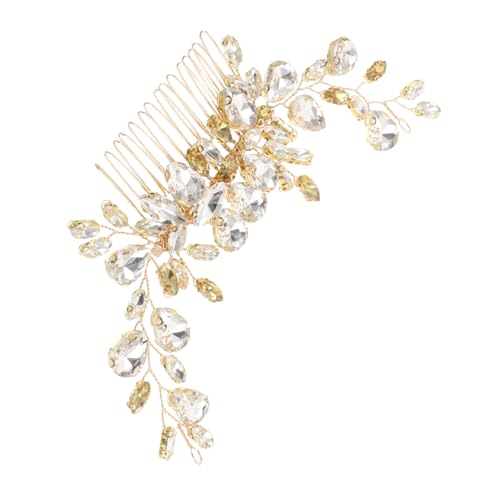 ERINGOGO Goldener Haarkamm Mit Strasssteinen Seitlicher Kamm Für Braut Hochzeitsschmuck Kopfschmuck Mit Strass Accessoires Für Brautjungfern Abendveranstaltungen von ERINGOGO