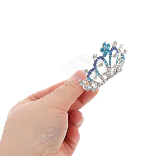 ERINGOGO Gradient Farbverlauf Tiara mit Strasskamm Leichte Prinzessin Haarschmuck Langlebiges Legierungs diadem für Frauen und Mädchen für Hochzeit Ball und Festliche Anlässe von ERINGOGO
