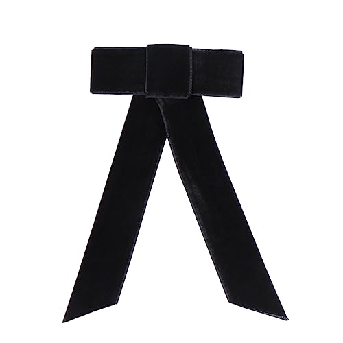 ERINGOGO Große Haarklammer mit Schleife aus Strapazierfähigem Material Haarspange für Damen Sicher und Einfach zu Befestigen für Partys und Festliche Anlässe Schwarzer Bowknot Haarschmuck von ERINGOGO