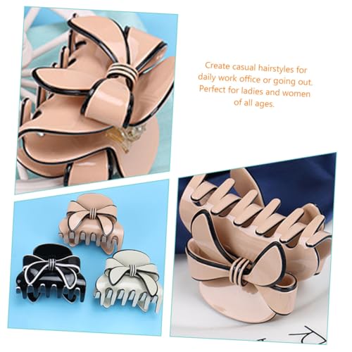 ERINGOGO Große Haarklammer mit Schleifen design Rutschfeste Krallenspange für Dickes und Dünnes Haar Sanfte Fixierung Haarschonend Modisches Haar accessoire für Damen und Mädchen Bequem von ERINGOGO