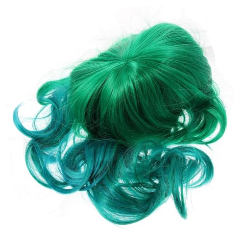 ERINGOGO Grüne Lange Lockige Cosplay Perücke aus Hitzebeständigem Synthetischem Material Handgefertigt Atmungsaktiv und Hautfreundlich für Damen und Mädchen von ERINGOGO