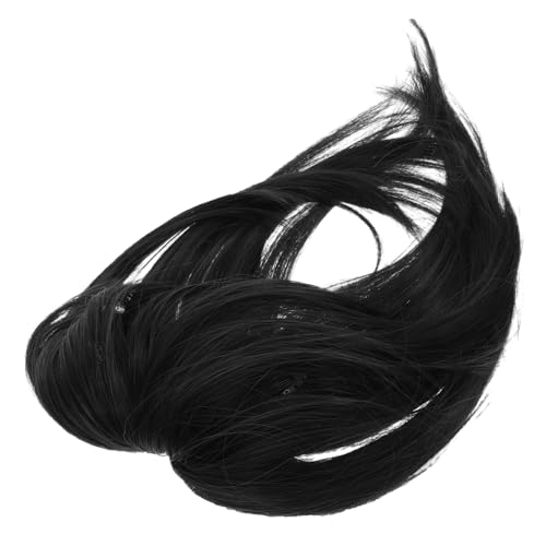 ERINGOGO Haar topper für Damen Natürliches Volumen Unsichtbares Haarteil Synthetisch Leicht Angenehm Komfortabel Grauhaar abdeckung Modisch Vielseitig Schwarz von ERINGOGO
