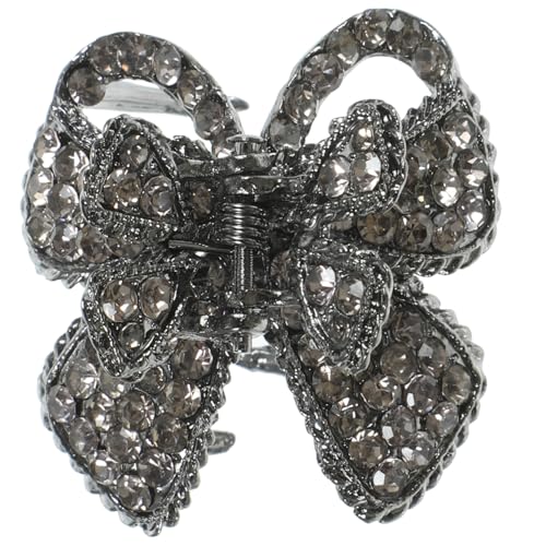 ERINGOGO Haarklammer Damen mit Funkelnden Strasssteinen Mittelgroßer Haarknoten Clip aus Metall Robust und Formbeständig Modisches Haaraccessoire für Alltag Hochzeit und Festliche Anlässe von ERINGOGO