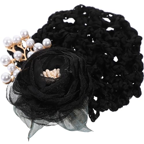 ERINGOGO Haarnetz für Dutt mit Blumenmuster Haarschmuck Accessoire für und Mädchen für Formelle und Anlässe aus Geschmeidigem Stoff Gefertigt Angenehm zu Tragen Hält die Haare Kühl und von ERINGOGO