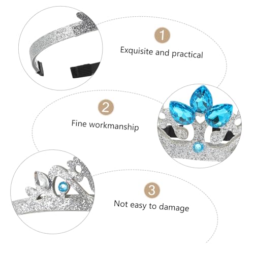 ERINGOGO Haarreif für Mädchen Blaues Diadem Haarschmuck Leichtes und Prinzessin Kopfschmuck für Geburtstagsfeiern Partys und Bühnenauftritte von ERINGOGO