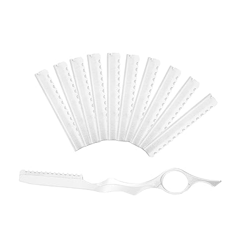 ERINGOGO Haarschneide Rasierer mit Ersatzklingen Manuelles Haarstyling Werkzeug zum Präzisen Ausdünnen Schneiden und Texturieren Ergonomischer Griff Geeignet für Friseursalon und Zuhause von ERINGOGO