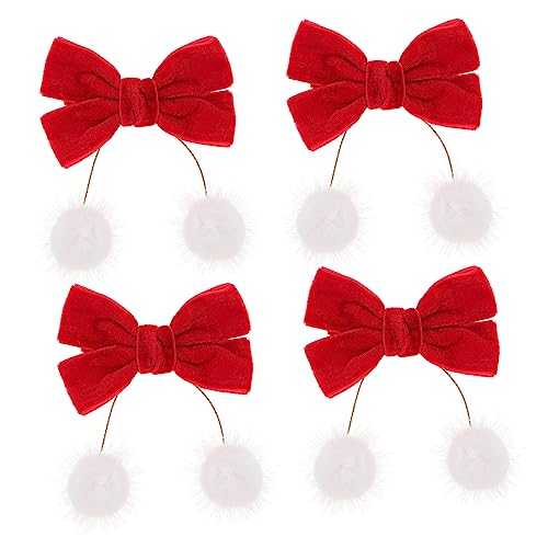 ERINGOGO Haarschleife Für Mädchen 4er-pack Schleife Haarnadel Pelziges Haar-accessoire Für Jungen Und Mädchen Für Babys von ERINGOGO