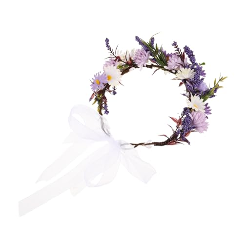 ERINGOGO Hochwertiger Blumenkranz Haarschmuck mit Langlebigen Künstlichen Blumen Handgefertigtes Stirnband für Brautjungfern Leichter und Komfortabler Brautschmuck für Hochzeit und von ERINGOGO