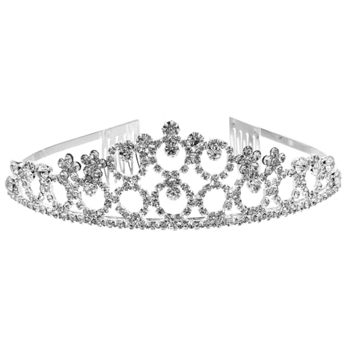ERINGOGO Hochzeit Krone mit Strass Haarkamm Braut Tiara für Frauen und Mädchen Fester Sitz für Hochzeiten Partys Cosplay und Festliche Anlässe von ERINGOGO