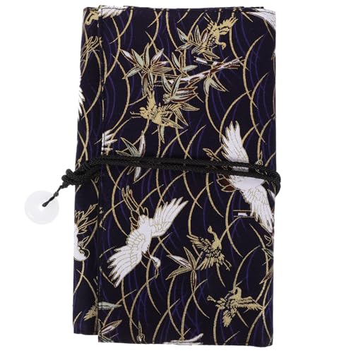 ERINGOGO Japanischer Make up Pinsel Organizer Rolltasche aus Strapazierfähigem Dickem mit Fächern Praktische Kosmetiktasche für Pinsel Lippenstift und Foundation für Zuhause und Reisen von ERINGOGO