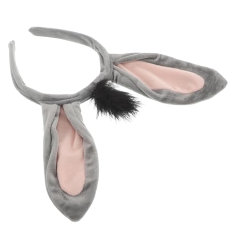 ERINGOGO Kawaii Eselohren Haarreif Für Frauen Elastisches Tierkostüm Zubehör Für Halloween Karneval Und Cosplay Lustiger Kopfschmuck Mit Niedlichem Design von ERINGOGO
