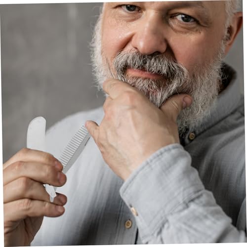 ERINGOGO Klappbarer Edelstahl Bartkamm Herren Multifunktionaler Haarkamm mit Glatten Zähnen für Styling und Massage Mini Faltkamm Tragbar für Reise und Zuhause von ERINGOGO