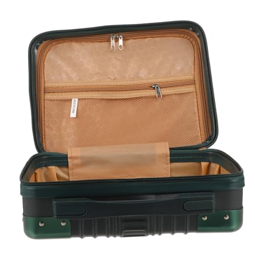 ERINGOGO Kosmetikkoffer aus Robustem Widerstandsfähiger Make up Organizer mit Mehreren Fächern Leichter Schminkkoffer für Reisen und Alltag Stilvoller Beautycase in Weiß grün von ERINGOGO