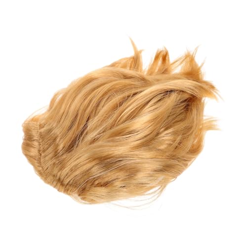 ERINGOGO Kurze Perücke Herren Goldene Synthetische Haarteil Lustige Cosplay Perücke Für Halloween Kostüm Party Events von ERINGOGO