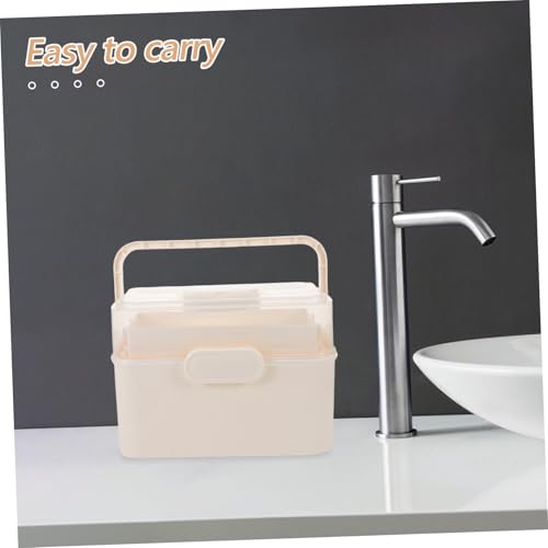 ERINGOGO 3schicht Notfall-organizerbox Mit Transparente Aufbewahrungsbox Tragbarer Griff Wasserdichter Deckel Geeignet Für Medikamente Bastel Und Künstlerbedarf von ERINGOGO