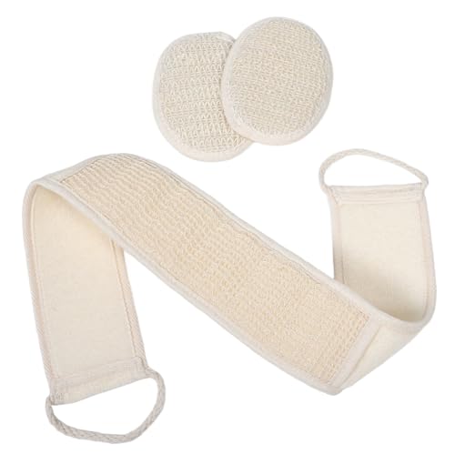 ERINGOGO Langstreifiger Peeling badetuch Rückenschrubber Doppelseitiger Körperpeeling waschlappen Sanfter Weicher Handschuh für Dusche und Bad Effizienter Hautreiniger für Männer und von ERINGOGO