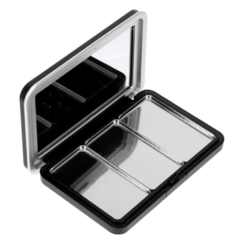 ERINGOGO Leere Lidschattenpalette mit Mattschwarzem Gehäuse und Magnetischer Metallplatte Kompakte Make up Box zum DIY Befüllen Vielseitiger Organizer für Lidschatten Lippenstift für von ERINGOGO
