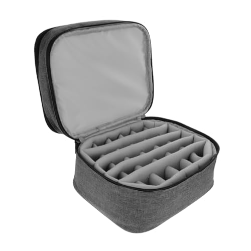 ERINGOGO Leichte Stoßfeste Kosmetiktasche mit Fächern Tragbarer Organizer für Make Up Nagellack und Ätherische Öle aus Strapazierfähigem Oxford Geeignet für Damen und Reisen von ERINGOGO