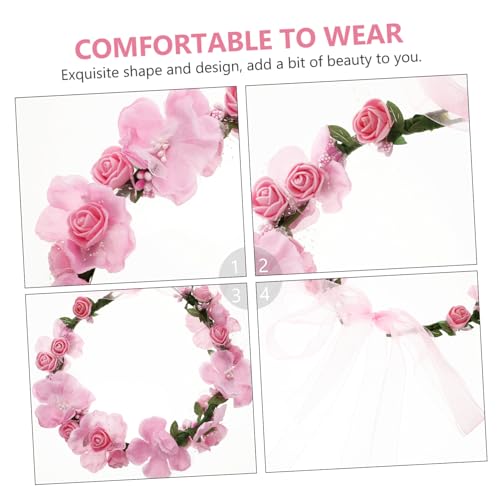 ERINGOGO Lifelike Blumenkranz Haarreif für Hochzeit Strandurlaub Langlebiger Verschleißfester Haarschmuck mit Realistischer Blütenoptik Vielseitig Einsetzbar als Festlicher Kopfschmuck für von ERINGOGO