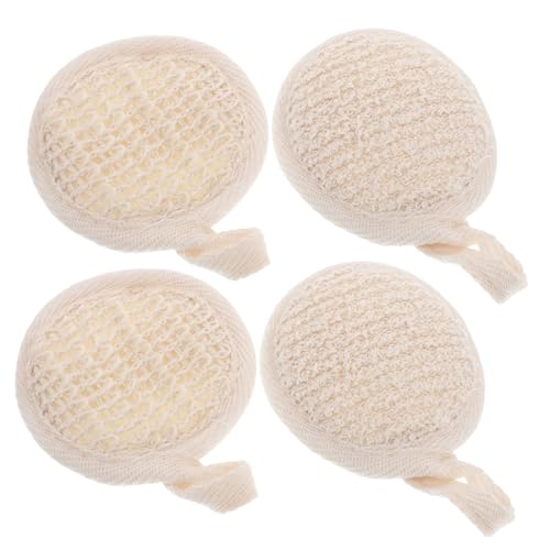 ERINGOGO Luffa-scheiben-badetuch Hängende Dusche Peeling Schrubben Luffa Natürlich Dusche Luffa Körper Schrubber Bad Natürlich Rückenschrubber Luffa-schwamm Baden Schwamm Beige Betäuben von ERINGOGO