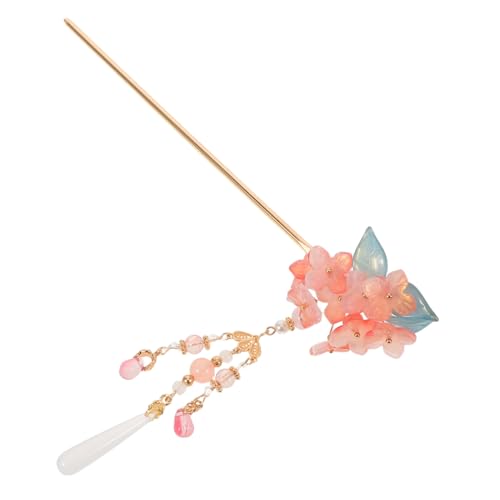 ERINGOGO Metal Flower Hairpin mit Langen Tasseln Vintage Chinesischer Hanfu Haarschmuck Rosa für Damen und Mädchen Fester Sitz Eleganter Bewegungseffekt ERINGOGO Metal Flower Hairpin mit Langen Tasseln Vintage Chinesischer Hanfu Haarschmuck Rosa für Damen und Mädchen Fester Sitz Eleganter Bewegungseffekt von ERINGOGO