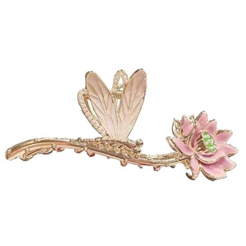 ERINGOGO Metall Haarklammer Lotusblume Haarklammer Damen für Dickes und Langes Haar Haar Accessoire für Alltag Party und Festlichkeiten von ERINGOGO