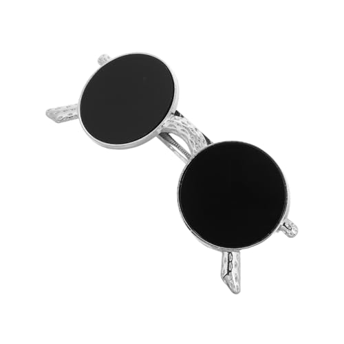 ERINGOGO Metall Haarspange mit Sonnenbrillen form Runde Drahtoptik Federnder Clip für festen Sitz Unisex Haarklammer Kompakt und Sicher für Damen und Herren von ERINGOGO