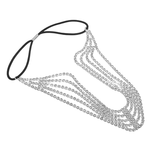 ERINGOGO Multilagiges Silbernes Strass Haarband Damen Leichter Langlebiger Haarschmuck für Party Festliche Anlässe und Alltag Modisches Mädchen Accessoire von ERINGOGO