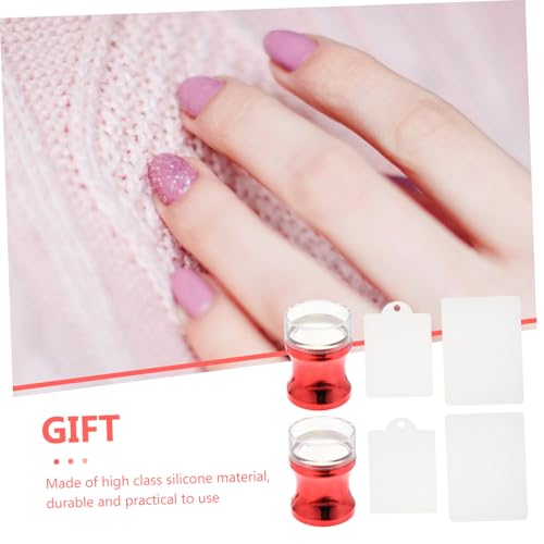 ERINGOGO Nail Stamper Teilig Silikon Nagel Stempel Kit Maniküre Tool für DIY Nail Art Nageldesign French Manicure Geeignet für Studio und Zuhause Nagel Beauty Zubehör von ERINGOGO