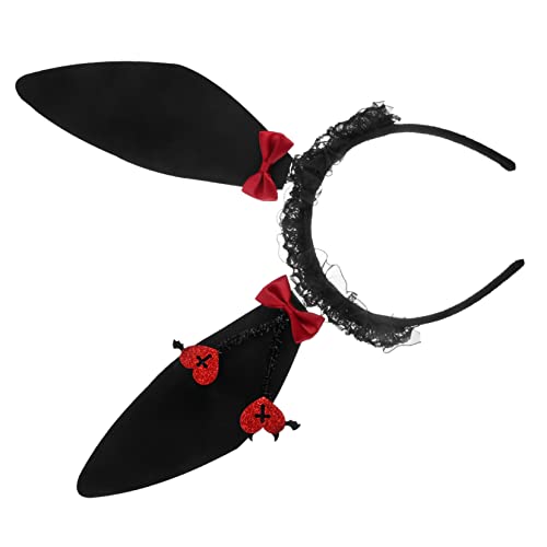ERINGOGO Niedlicher Hasenohren Haarreif für Mädchen Elastisches Party Stirnband Halloween Kostüm Zubehör Vielseitiger Kopfschmuck für Karneval Maskerade und Festtagsfeiern von ERINGOGO