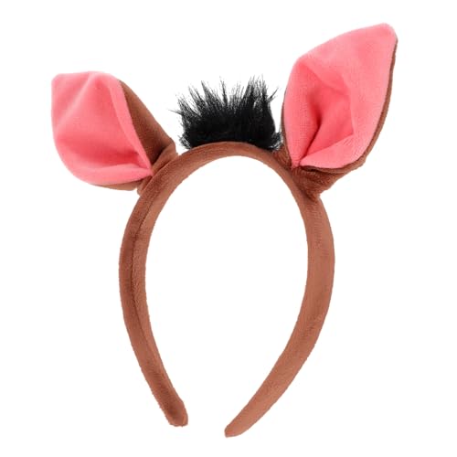 ERINGOGO Niedliches Tierhaarreif Warzenschwein Ohr Haarreif aus Stoff für Cosplay Kostüm Party Dress Up Zubehör Leicht und Bequem Geeignet für Karneval und Themenfeiern von ERINGOGO