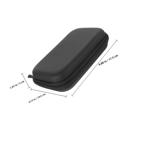 ERINGOGO PU Leder Mikrofon Schutztasche Elektronik Organizer Reiseetui Klein Leicht Kompakt Für Kabellose Mikrofone Business Trips Schwarz von ERINGOGO