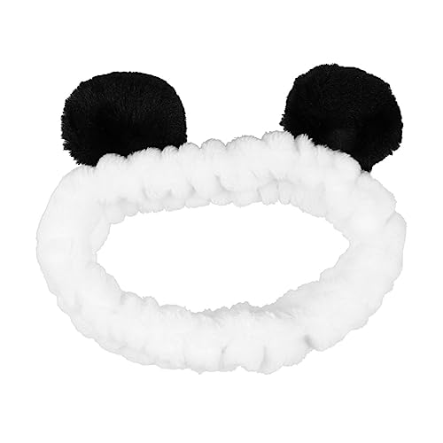 ERINGOGO Panda-ohr-haarband Für Frauen Elastisches Stirnband Weich Und Leicht Für Make-up Und Gesichtsreinigung Für Partys Und Sport Schwarze Haaraccessoires von ERINGOGO