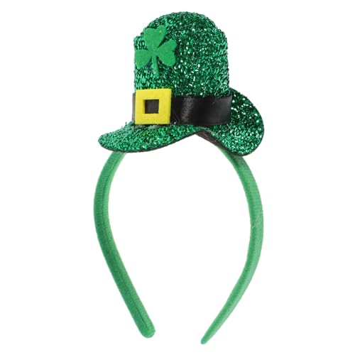 ERINGOGO Patricks Day Haarreifen mit Kleeblatt Hut Leichtes Stoffmaterial Komfortabel und Langlebig Festliches Haarschmuck für Irische Kostüm und Partyaccessoires von ERINGOGO